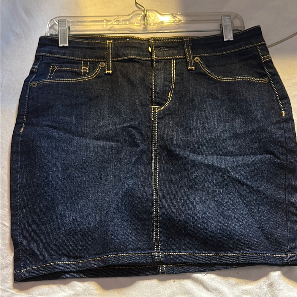 Levi's Blue Pencil Mini Jeans Skirt for Casual Work